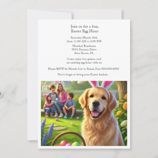 Easter Egg Hunt Holiday Fun Kaart (Voorkant)