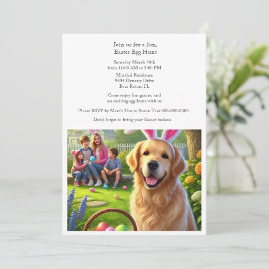 Easter Egg Hunt Holiday Fun Kaart (Staand voorkant)