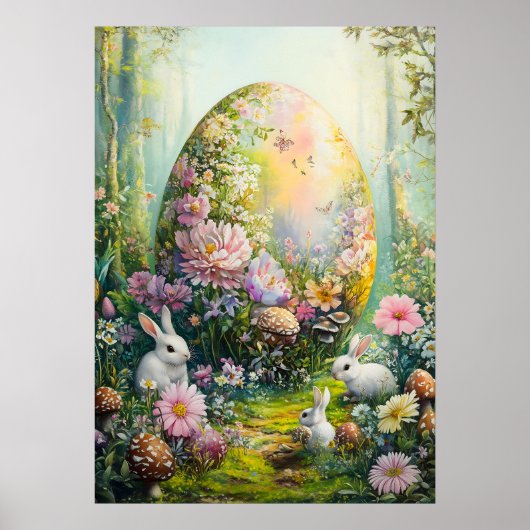 Easter Egg Hunt in het Fantasy Forest Poster (Voorkant)