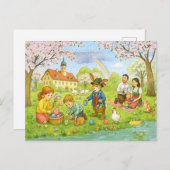 Easter Egg Hunt in het park Feestdagenkaart (Voorkant / Achterkant)