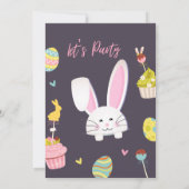 Easter Egg Hunt Invitation, Easter Bunny Invit Kaart (Achterkant)