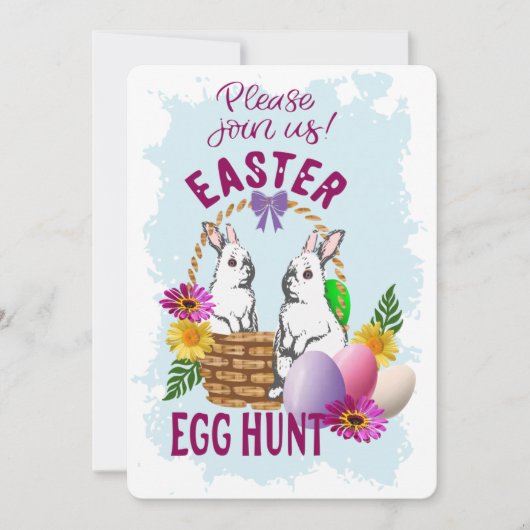 Easter Egg hunt  invitation Feestdagenkaart (Voorkant)