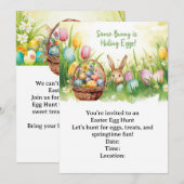 Easter Egg Hunt Invitation – Spring Easter Party Kaart (Voorkant / Achterkant)