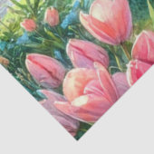 Easter Egg Hunt Kinderen en Roze Tulpen Tissuepapier (Detail)