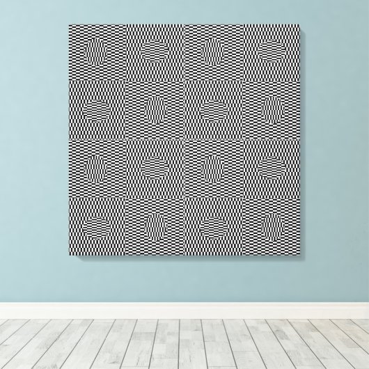 Easter Egg Hunt OpArt Canvas Afdruk (Insitu (Houten vloer))