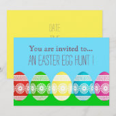 Easter Egg Hunt Paasevenement schattige paaseitjes Kaart (Voorkant / Achterkant)