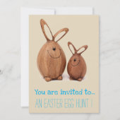 Easter Egg Hunt Paasjacht schattige konijntjes Kaart (Voorkant)