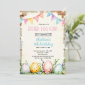 Easter egg Hunt party Invitation Kaart (Staand voorkant)