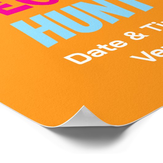 Easter Egg Hunt Poster, aangepast Easter Event Pos Poster (Hoek)