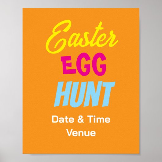 Easter Egg Hunt Poster, aangepast Easter Event Pos Poster (Voorkant)