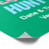 Easter Egg Hunt Poster, aangepast Easter Event Pos Poster (Hoek)