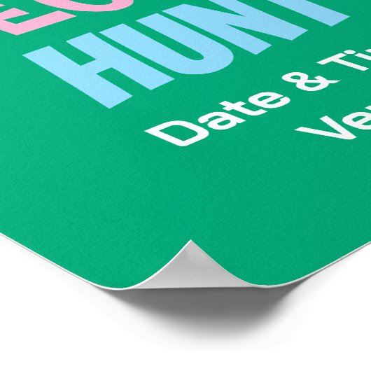 Easter Egg Hunt Poster, aangepast Easter Event Pos Poster (Hoek)