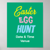 Easter Egg Hunt Poster, aangepast Easter Event Pos Poster (Voorkant)