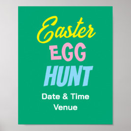 Easter Egg Hunt Poster, aangepast Easter Event Pos Poster