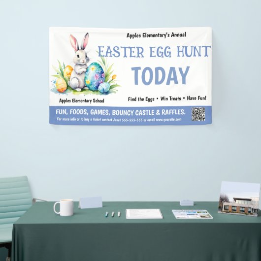 EASTER EGG HUNT PTO PTA Church Banner (Beurs)
