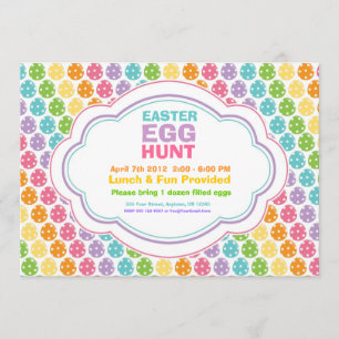 Easter Egg Hunt Rainbow Uitnodigingen