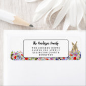Easter Egg Hunt Spring brunch Bunny Floral Etiket (Insitu)
