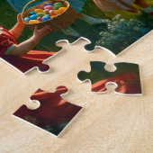 Easter Egg Hunt Springtime Picnic Family Fun Legpuzzel (Zijkant)