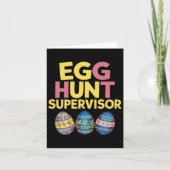 Easter Egg Hunt Supervisor Funny Mom Dad Mannen Vr Kaart (Voorkant)