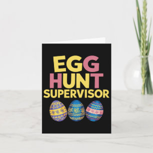 Easter Egg Hunt Supervisor Funny Mom Dad Mannen Vr Kaart
