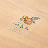 Easter Egg Hunt with Rocket Bunny Acryl Uitnodigingen (Laagn)