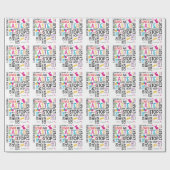 Easter Egg Hunt Word Cloud Pattern Kind Name White Cadeaupapier (Vlak)