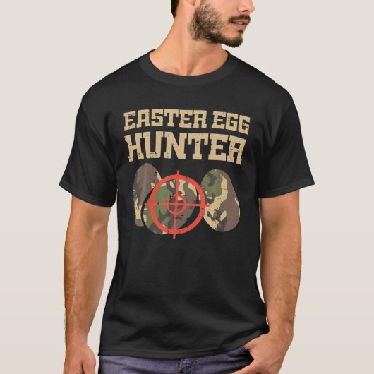 Easter Egg Hunter Camo Funny Hunting Boys Girls Ki T-shirt (Voorkant)
