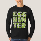 Easter Egg Hunting   Egg Hunter Spring Flowers Pri T-shirt (Voorkant)