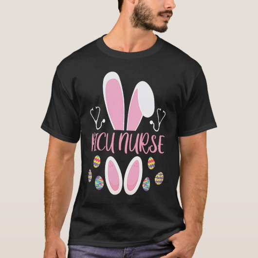 Easter Egg Hunting Rabbit Rn Easter Day Bunny PICU T-shirt (Voorkant)