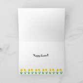 Easter Egg Lab Puppies Cartoon Feestdagen Kaart (Binnen)