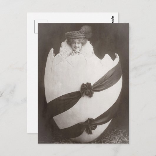  Easter Egg Lady Briefkaart (Voorkant / Achterkant)