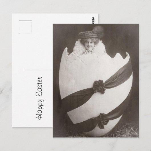  Easter Egg Lady Briefkaart (Voorkant / Achterkant)