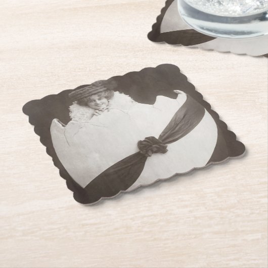  Easter Egg Lady Kartonnen Onderzetters (Gebogen)