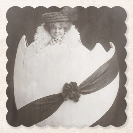  Easter Egg Lady Kartonnen Onderzetters (Voorkant)