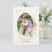 Easter Egg Lijst Foto Wenskaart Kaart (Staand voorkant)