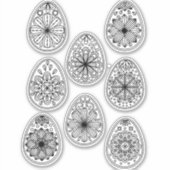 Easter Egg Line Art Sticker (Voorkant)