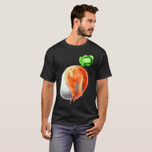 Easter Egg Painted As Carrot On Easter T-shirt (Voorkant volledig)