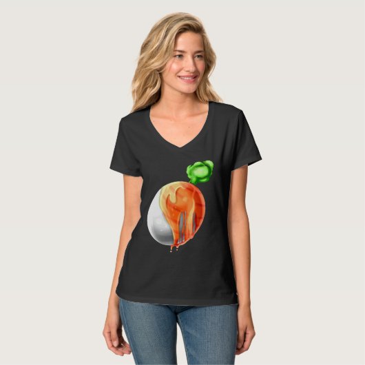 Easter Egg Painted As Carrot On Easter T-shirt (Voorkant volledig)