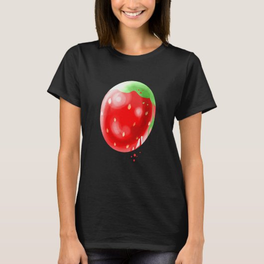 Easter Egg Painted Like A Strawberry For Easter T-shirt (Voorkant)