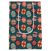 Easter Egg Pattern Medium Gift Bag Cadeauzakje (Achterkant)