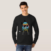 Easter Egg Playing Ice Hockey Cute Sports Men Boys T-shirt (Voorkant volledig)