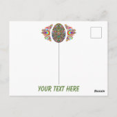 Easter Egg Psychedelic Design Briefkaart (Achterkant)