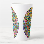 Easter Egg Psychedelic Design Kids Organic T-Shirt Latte Mok (Voorkant)