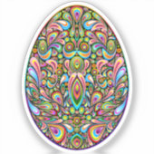 Easter Egg Psychedelic Design Kids Organic T-Shirt Sticker (Voorkant)