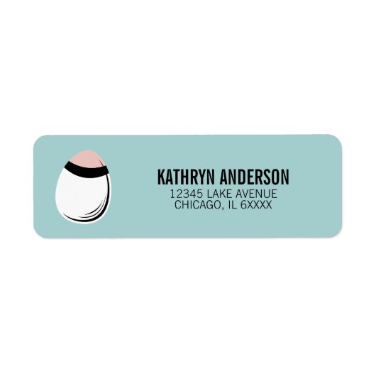 Easter Egg Return Address Label (Voorkant)
