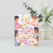 Easter Egg schilderij | Handgemaakte Waterverf Pas Feestdagenkaart (Staand voorkant)