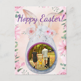 Easter egg silver with photo briefkaart