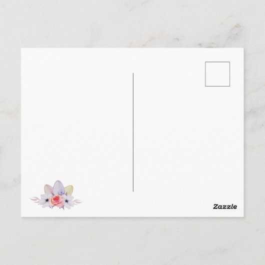 Easter egg silver with photo briefkaart (Achterkant)