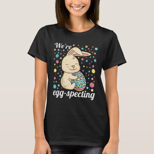 Easter Egg Specting Baby Bunny Expecting Parents T-shirt (Voorkant)