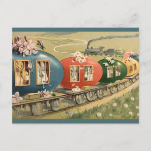 easter egg train briefkaart